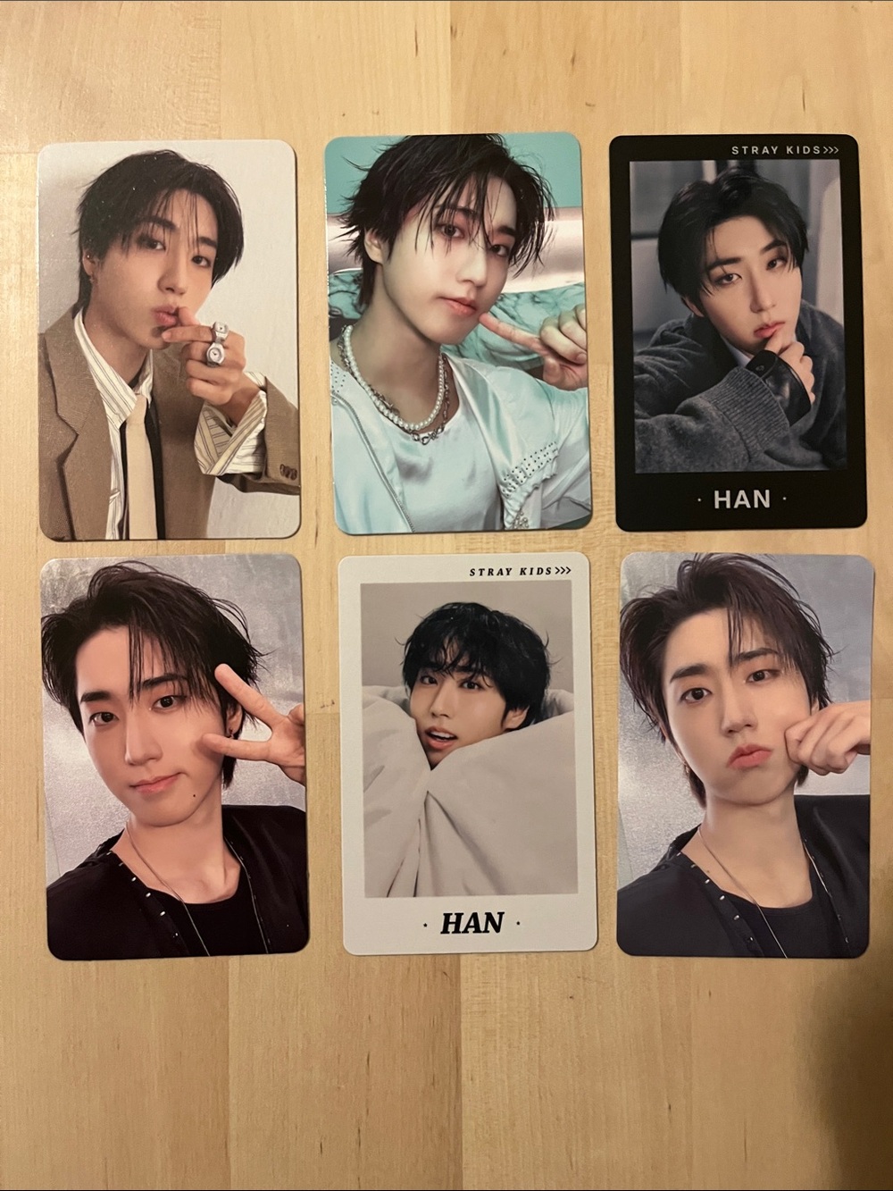 NEW! Set of 6 OFFICIAL Han of Stray Kids photocards (set #8) This & That